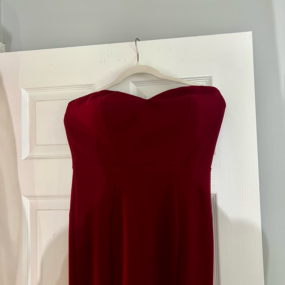 Ever Pretty Red Strapless Gown for Weddings - Picture 2 of 3